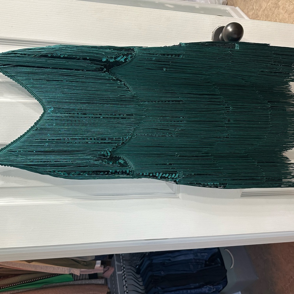 Lulu's Green Spaghetti Strap Slip Dress